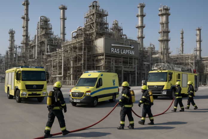 انفجار داخل مصنع في منطقة رأس لفان الصناعية بقطر يُخلّف عدداً من المصابين انفجار داخل مصنع في منطقة رأس لفان الصناعية بقطر يُخلّف عدداً من المصابين