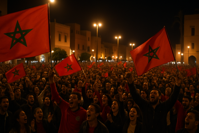 أسود الأطلس يشعلون الفرحة في الأقاليم الجنوبية بعد التأهل إلى ثمن نهائي كأس العالم 2026 أسود الأطلس يشعلون الفرحة في الأقاليم الجنوبية بعد التأهل إلى ثمن نهائي كأس العالم 2026